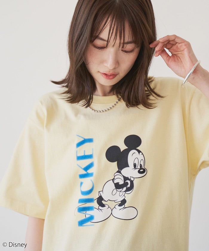 【MICKEY(ミッキー) / 別注】アソートカラフルロゴプリントユニＴシャツ CREAM
