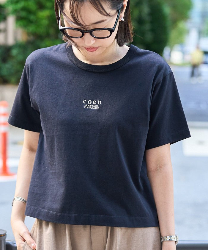 COENロゴ刺繍コンパクトTシャツ OFF WHITE
