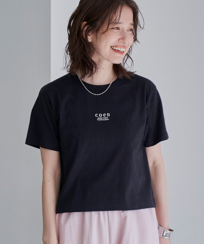 COENロゴ刺繍コンパクトTシャツ OFF WHITE