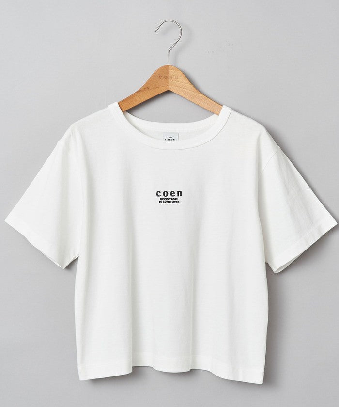 COENロゴ刺繍コンパクトTシャツ OFF WHITE