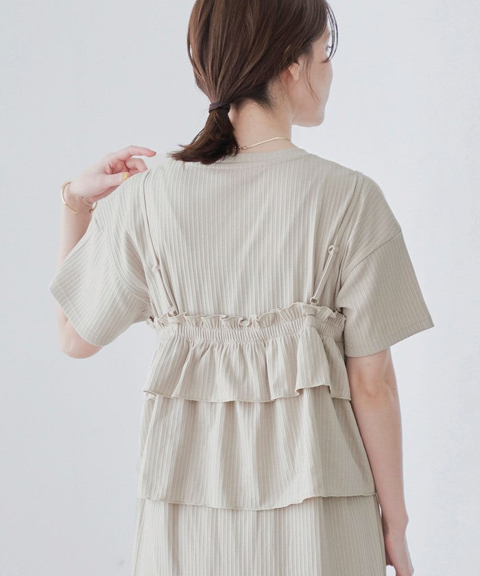 コーエン coen キャミセットリブワンピース （BEIGE） BEIGE