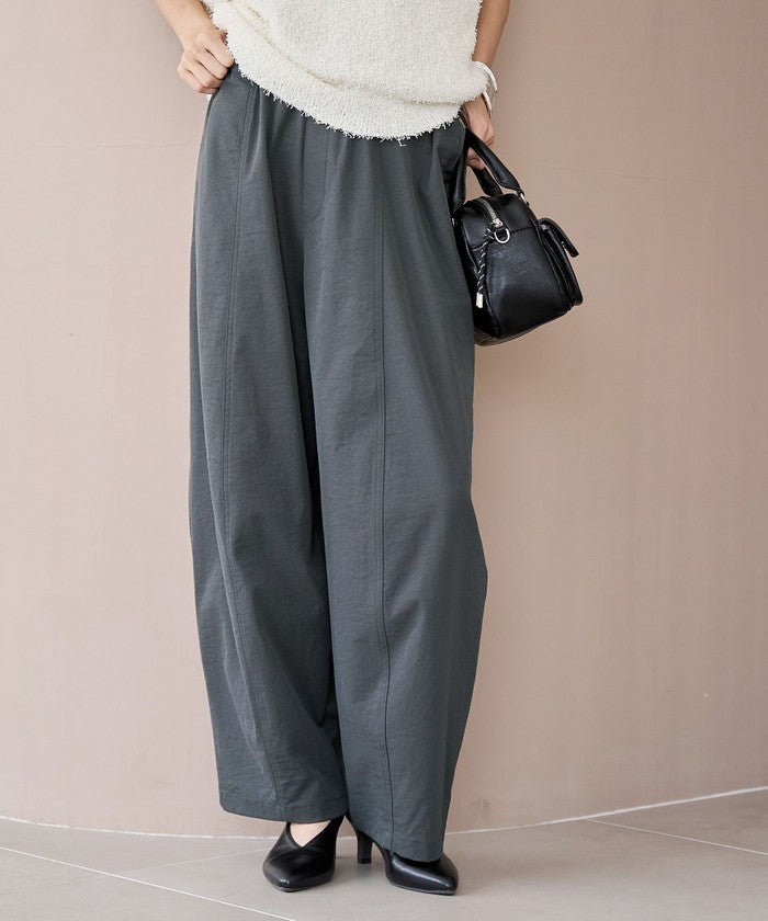 ポリツイルコクーンパンツ DK.GRAY