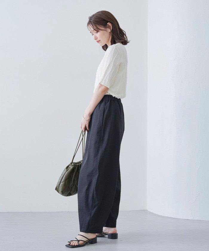 ポリツイルコクーンパンツ DK.GRAY