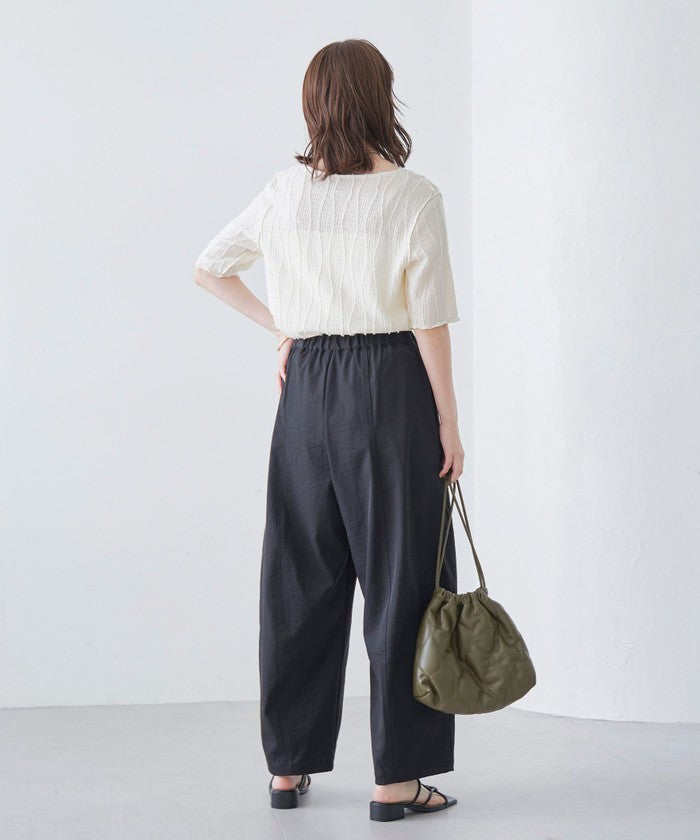 ポリツイルコクーンパンツ DK.GRAY