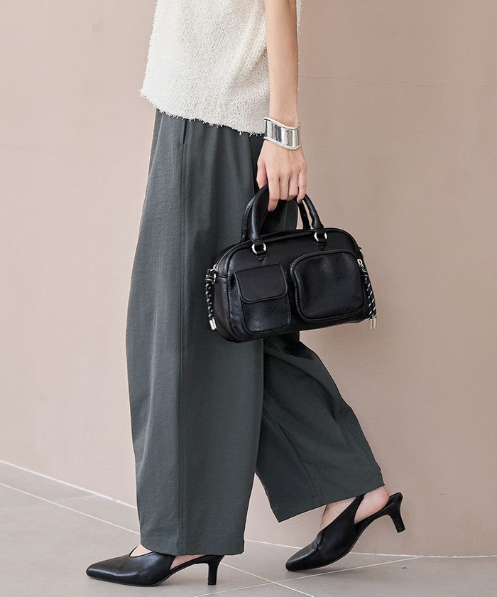 ポリツイルコクーンパンツ DK.GRAY