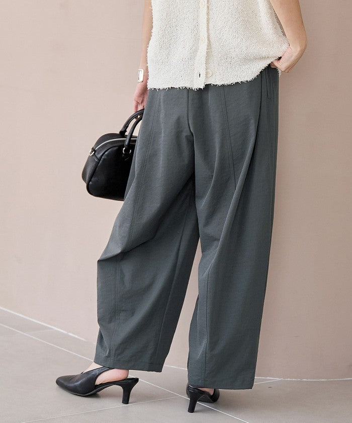 ポリツイルコクーンパンツ DK.GRAY