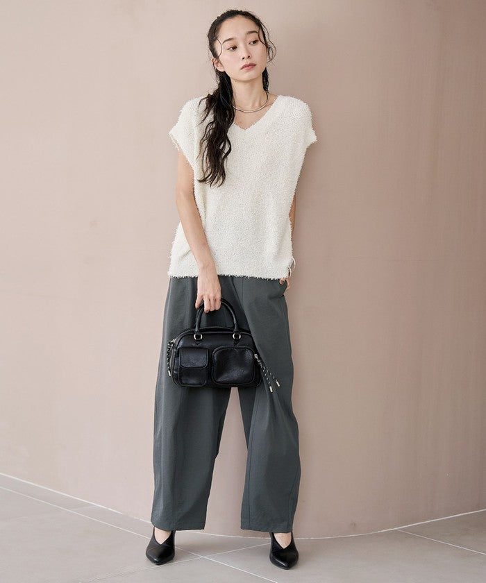 ポリツイルコクーンパンツ DK.GRAY