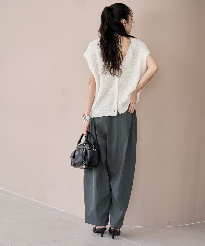 ポリツイルコクーンパンツ DK.GRAY