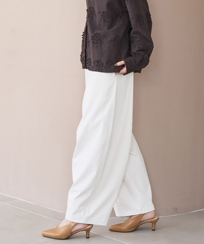 ポリツイルコクーンパンツ DK.GRAY
