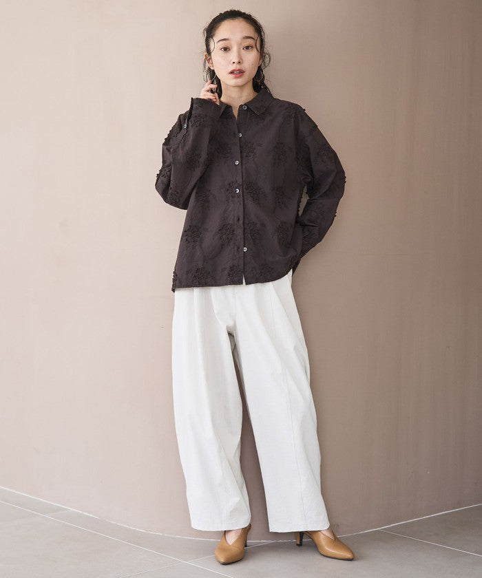 ポリツイルコクーンパンツ DK.GRAY