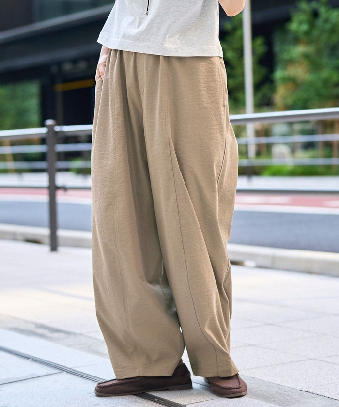 ポリツイルコクーンパンツ DK.GRAY
