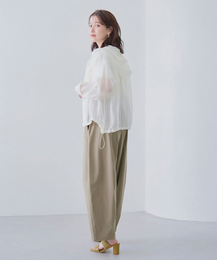 ポリツイルコクーンパンツ DK.GRAY