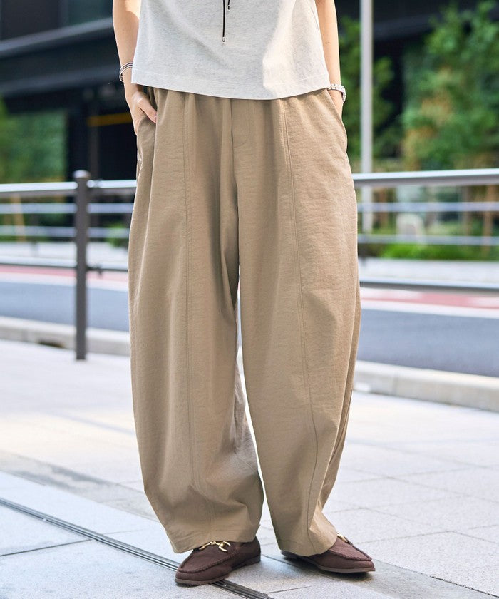 ポリツイルコクーンパンツ BEIGE