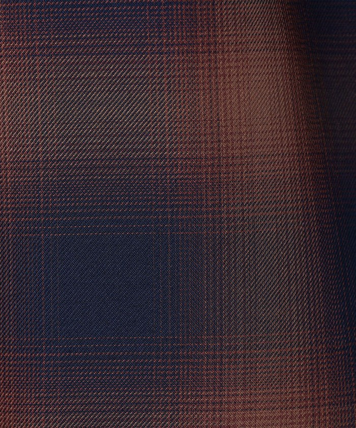 シアーオンブレチェックギャザーキャミソール NAVY
