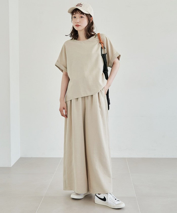 コーエン coen リネンタッチTブラウス セットアップ （BEIGE） BEIGE