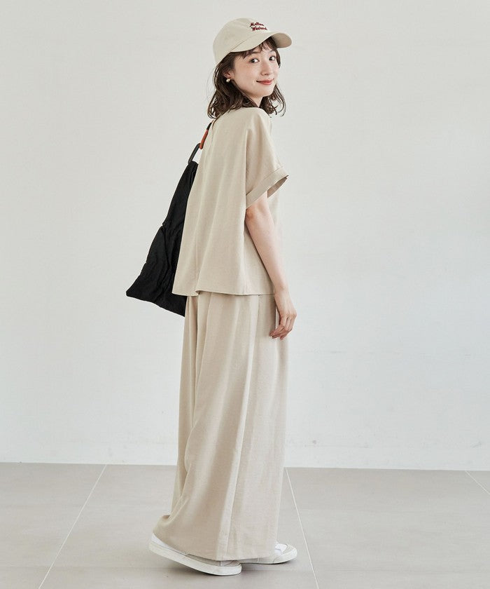 コーエン coen リネンタッチTブラウス セットアップ （BEIGE） BEIGE