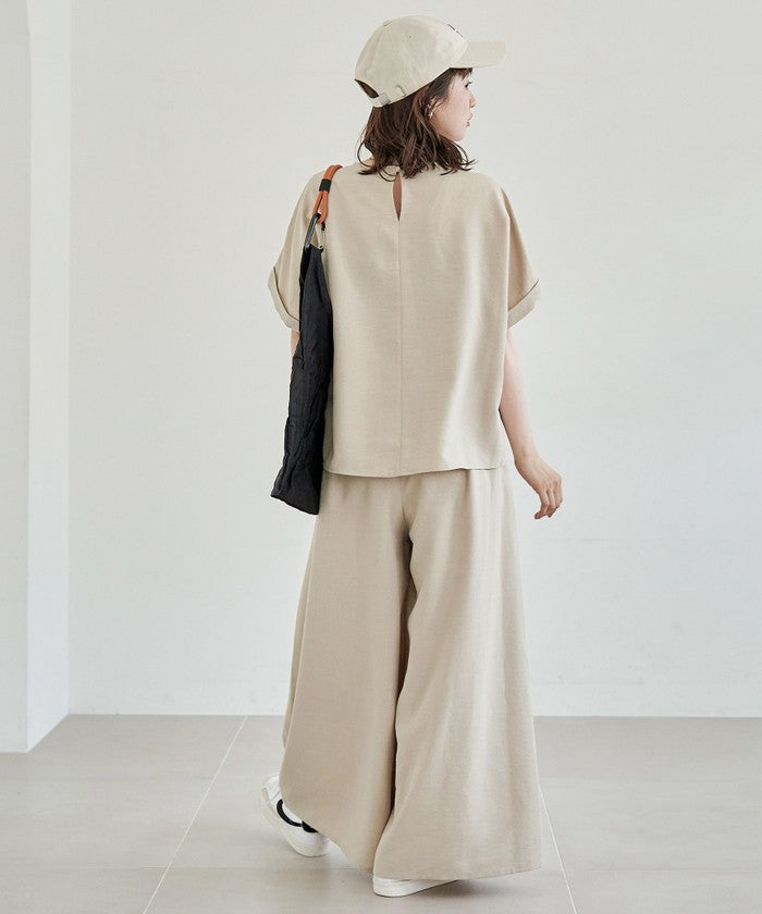 コーエン coen リネンタッチTブラウス セットアップ （BEIGE） BEIGE