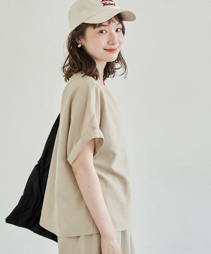 コーエン coen リネンタッチTブラウス セットアップ （BEIGE） BEIGE