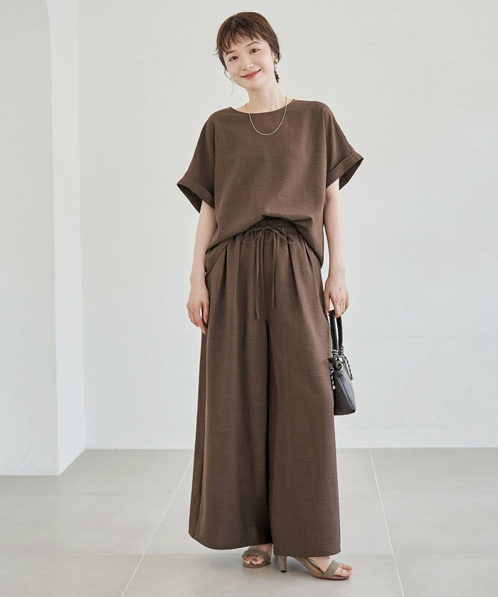 コーエン coen リネンタッチTブラウス セットアップ （BEIGE） BEIGE