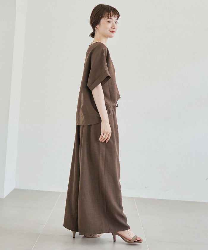 コーエン coen リネンタッチTブラウス セットアップ （BEIGE） BEIGE