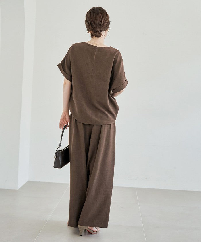 コーエン coen リネンタッチTブラウス セットアップ （BEIGE） BEIGE