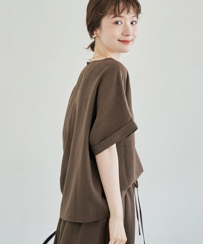 コーエン coen リネンタッチTブラウス セットアップ （BEIGE） BEIGE