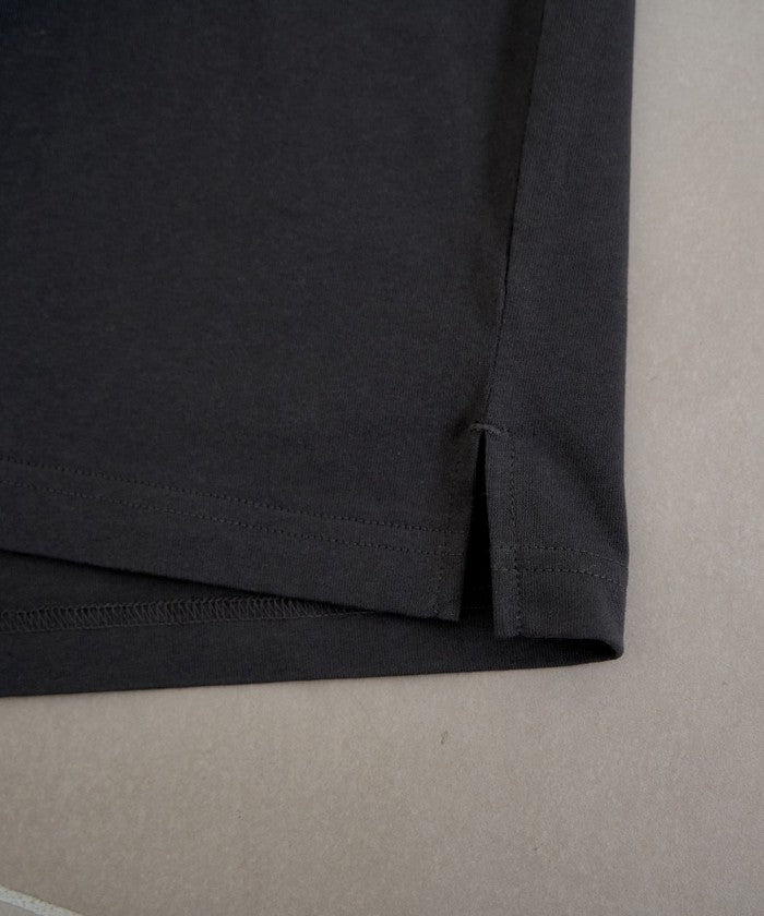 フロッキーロゴプリントリンガーTシャツ LT.GRAY