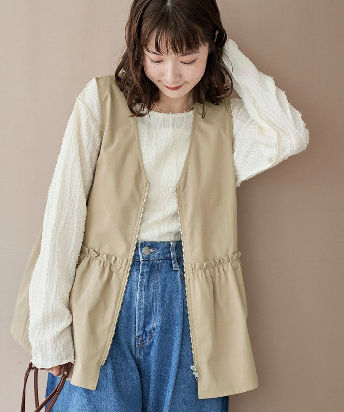 コーエン coen ペプラムジップベスト （BLACK） BLACK