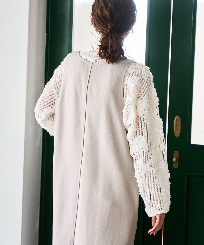 コーエン coen 【UVカット / 防シワ / ストレッチ】カットジョーゼットUネックジャンスカ （BEIGE） BEIGE