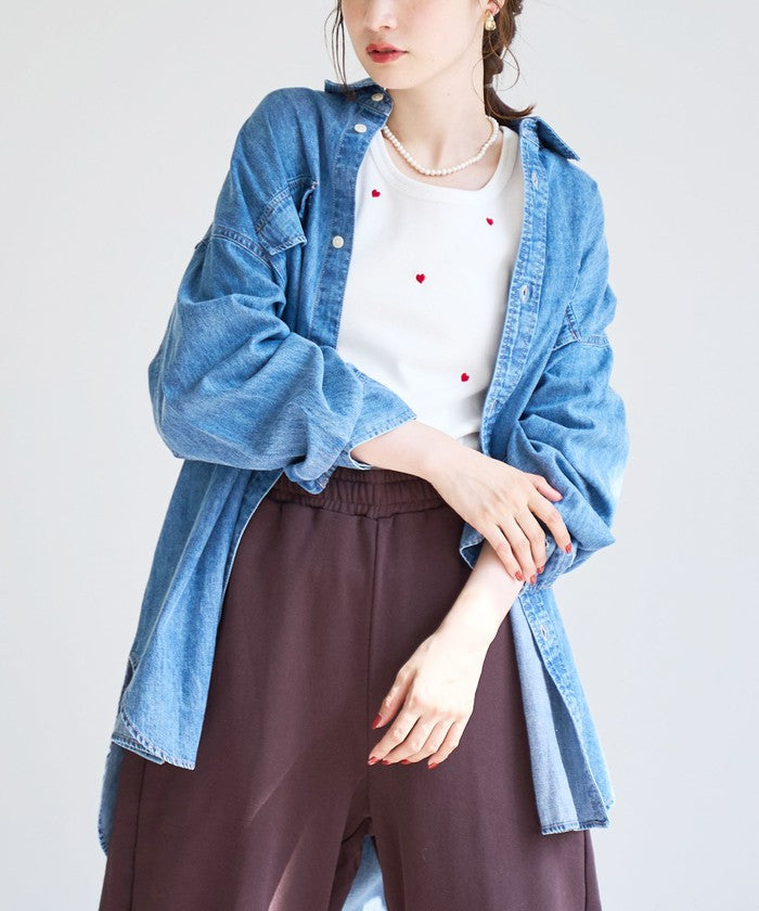 コーエン coen デニム ウエスタンビッグシャツ （COBALT） COBALT