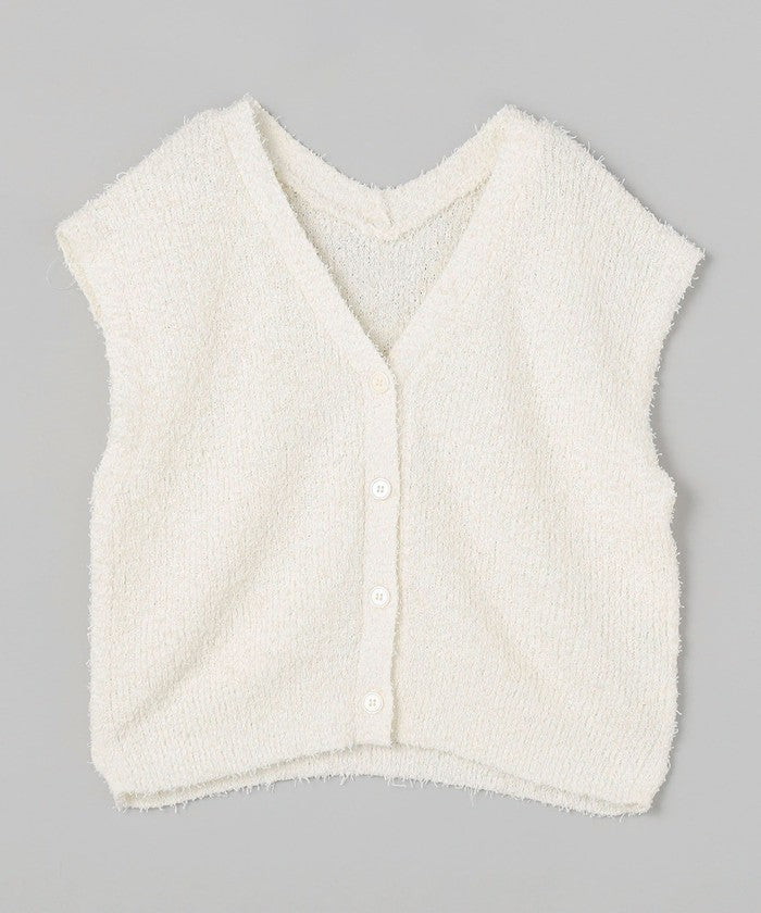 ネップヤーン２WAYニットベスト OFF WHITE
