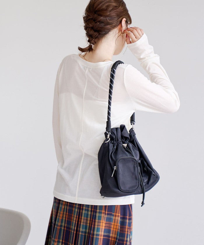 コーエン coen コットンナイロンシアークルーロンT （DK.BROWN） DK.BROWN