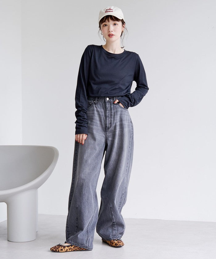 コーエン coen コットンナイロンシアークルーロンT （DK.BROWN） DK.BROWN