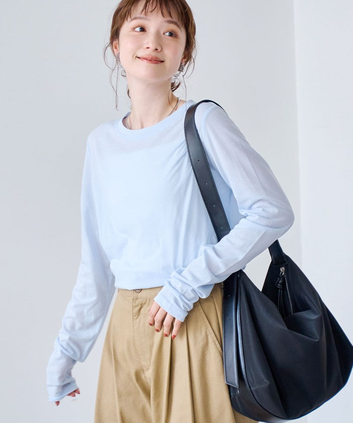 コーエン coen コットンナイロンシアークルーロンT （DK.BROWN） DK.BROWN