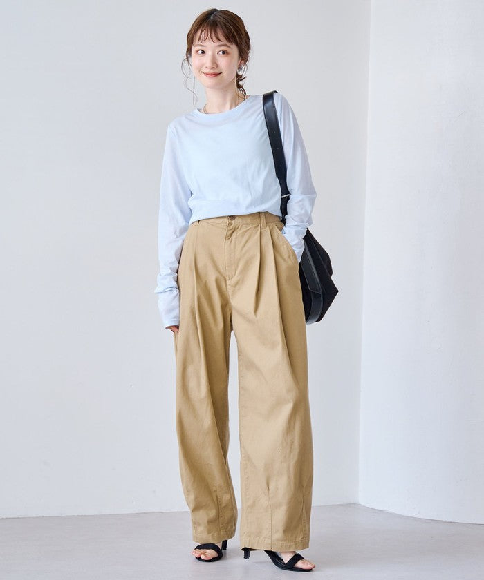 コーエン coen コットンナイロンシアークルーロンT （DK.BROWN） DK.BROWN