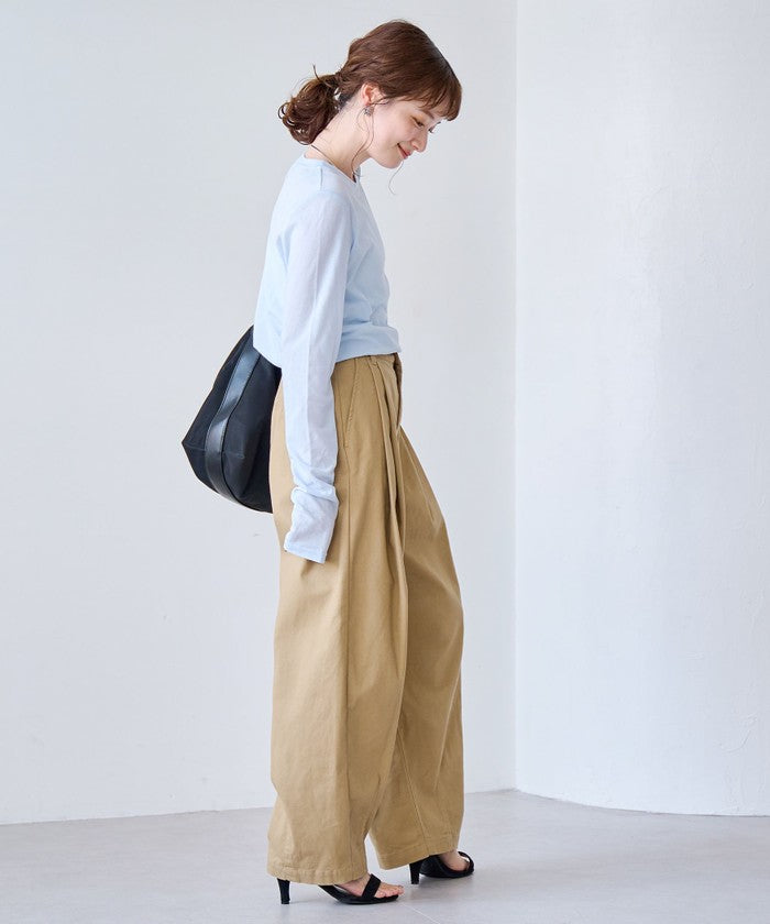 コーエン coen コットンナイロンシアークルーロンT （DK.BROWN） DK.BROWN