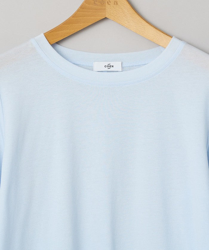 コーエン coen コットンナイロンシアークルーロンT （DK.BROWN） DK.BROWN