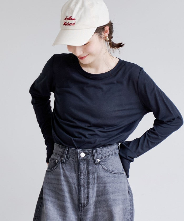 コットンナイロンシアークルーロンT BLACK