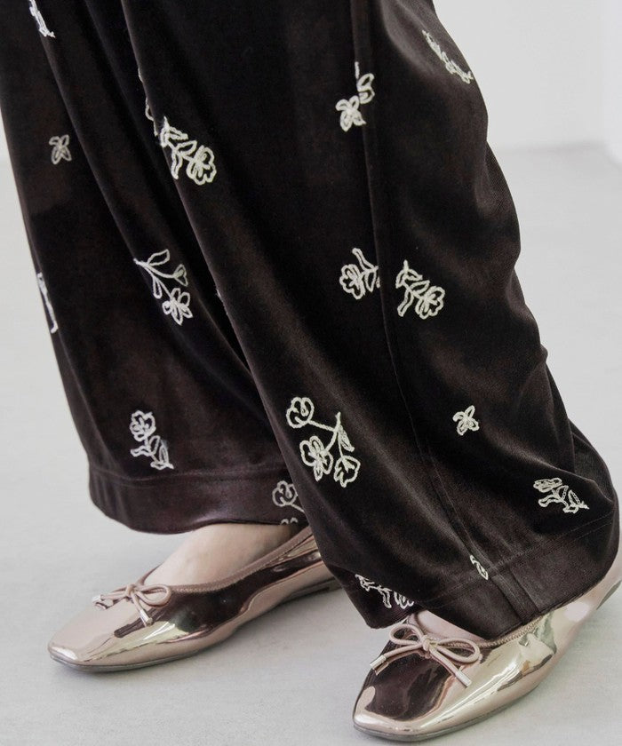 コーエン coen フラワーシシュウベロアイージーワイド （MD.BROWN） MD.BROWN