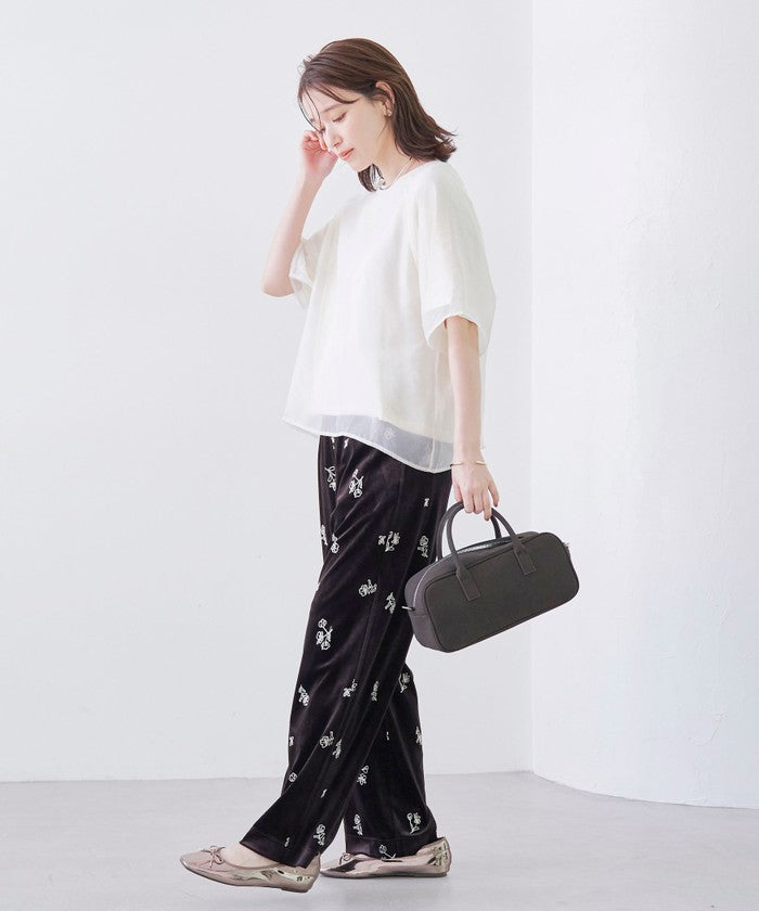 コーエン coen フラワーシシュウベロアイージーワイド （MD.BROWN） MD.BROWN