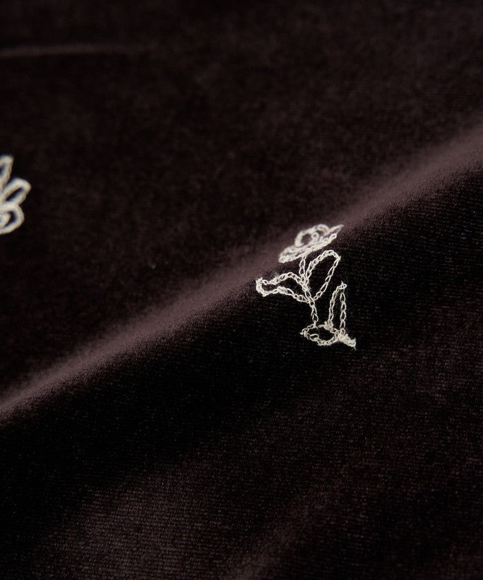 コーエン coen フラワーシシュウベロアイージーワイド （MD.BROWN） MD.BROWN