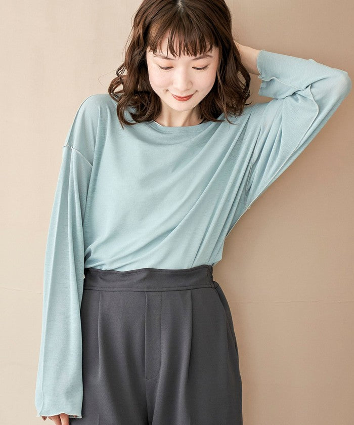 配色メローシアーロンT LT.BLUE