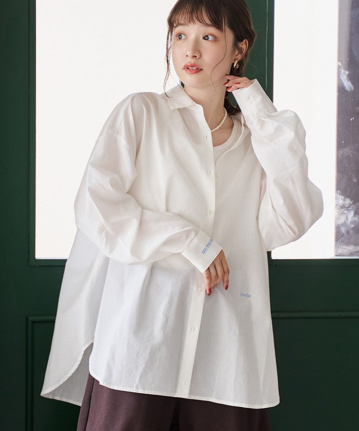 イージーケア2wayシャツ＿レギュラーカラー OFF WHITE