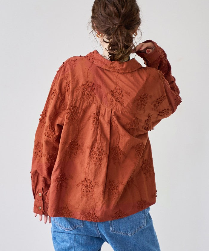3DシシュウシャツL/S BEIGE