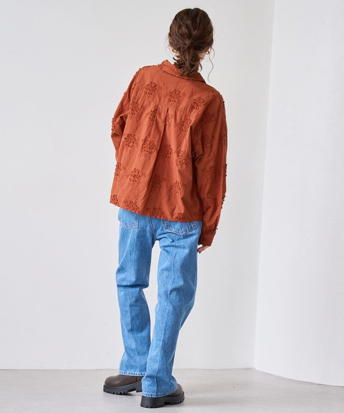 3DシシュウシャツL/S BEIGE