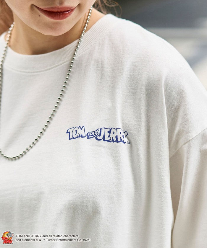 TOM＆JERRY プリントL/SーユニT LT.BLUE