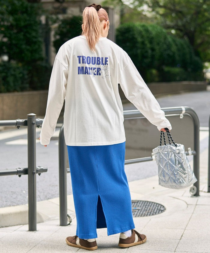 TOM＆JERRY プリントL/SーユニT LT.BLUE