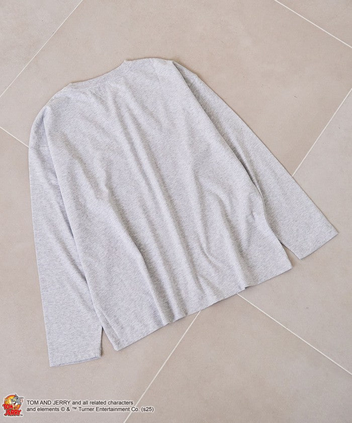 TOM＆JERRY プリントL/SーユニT LT.BLUE