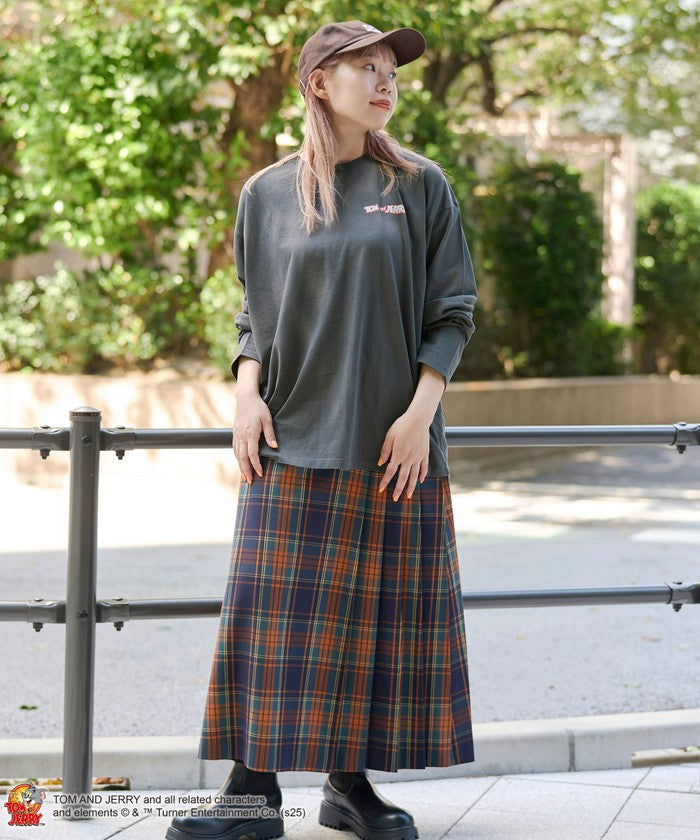 TOM＆JERRY プリントL/SーユニT LT.BLUE