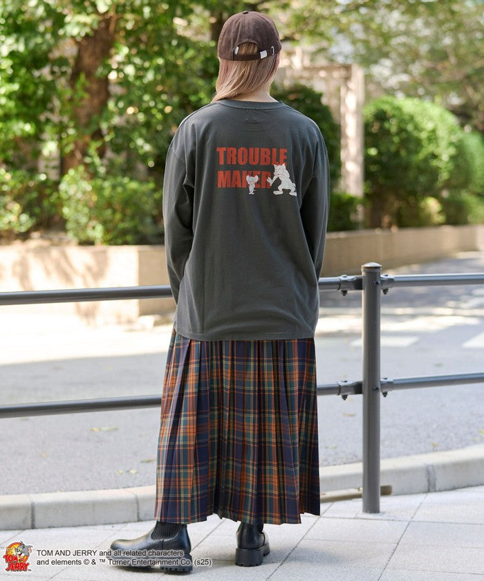 TOM＆JERRY プリントL/SーユニT LT.BLUE